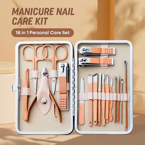 18pc manicure pedicure set - manicure,