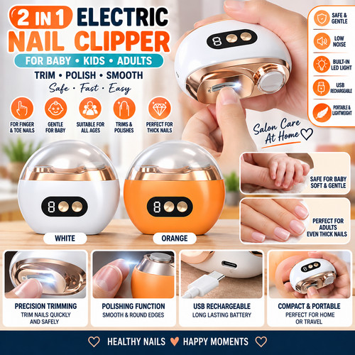 Electric toe nail - clippers, for